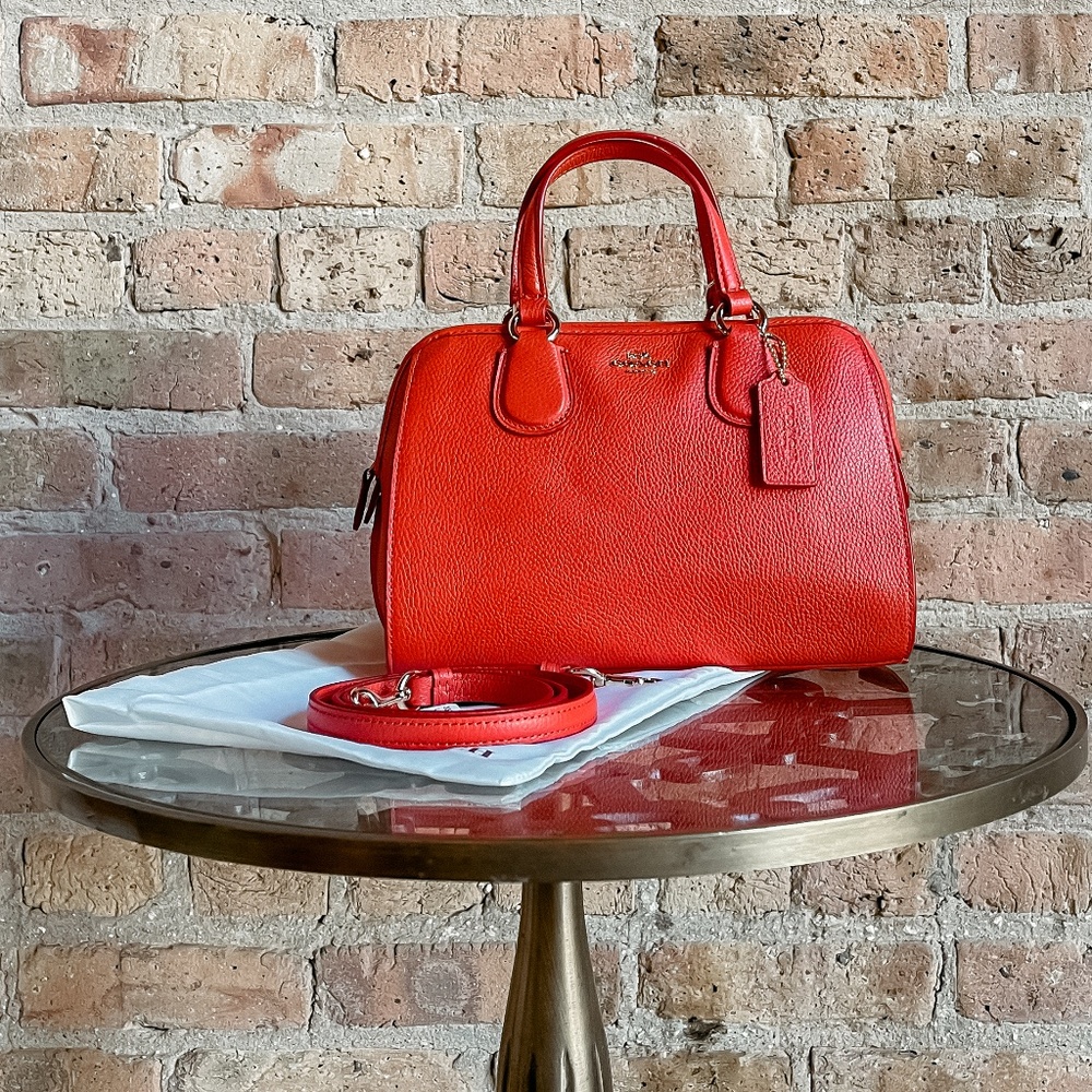 Coach Red Leather Handbag